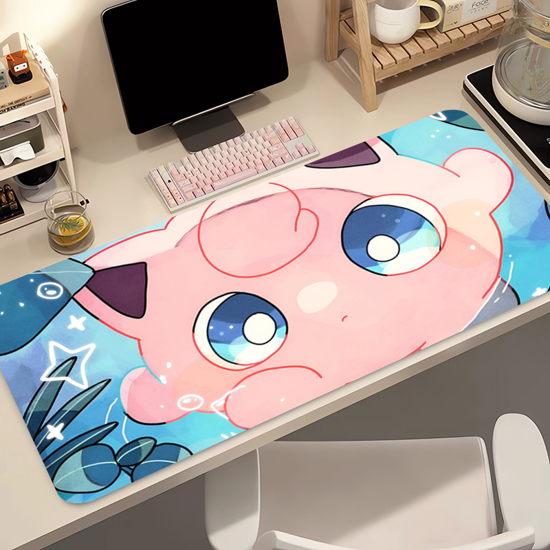 Gaming Accessories For Table - Anime Mouse Pad 90x40cm Pokemon Jigglypuff