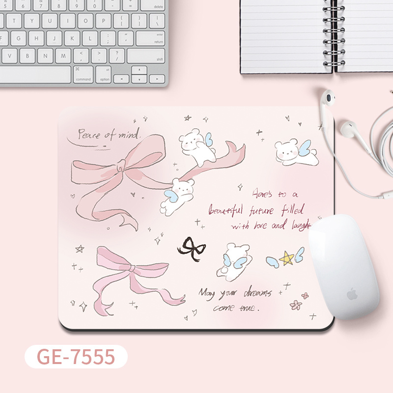 Gaming Accessories Korea - Korea Ins Bow Pink Rubber Desktop