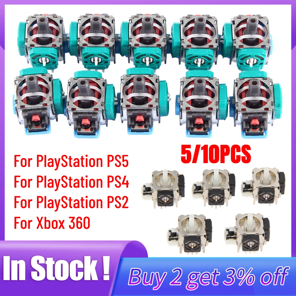 Gaming Accessories Playstation - 10/5pcs 3D Analog Joystick Stick Sensor