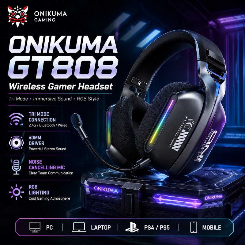 ONIKUMA GT808 Wireless Gaming  - đánh giá và giá Venom Gaming Accessories