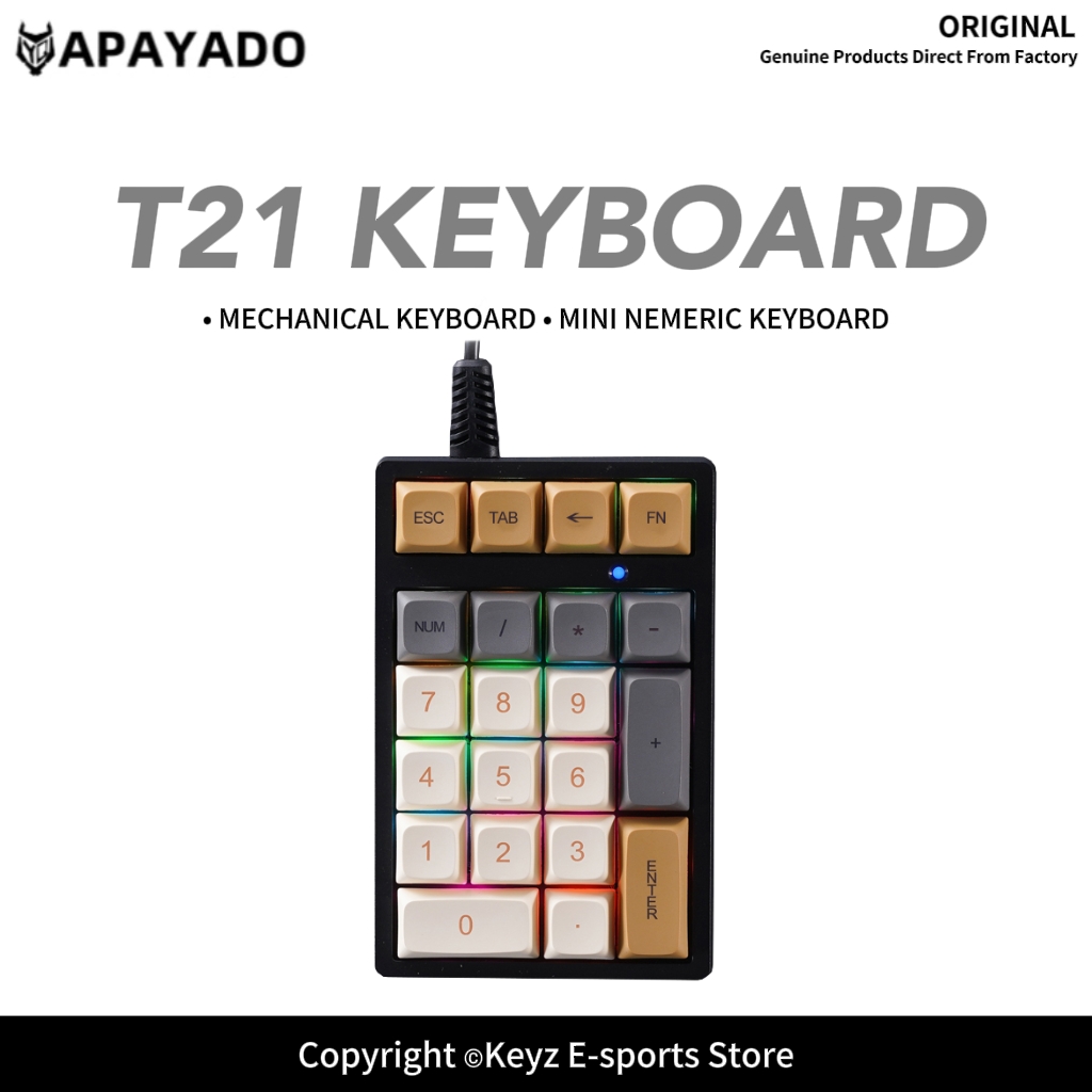 T21 Mini Number Keypad RGB Bac - đánh giá và giá Keyboard Numpad Separate