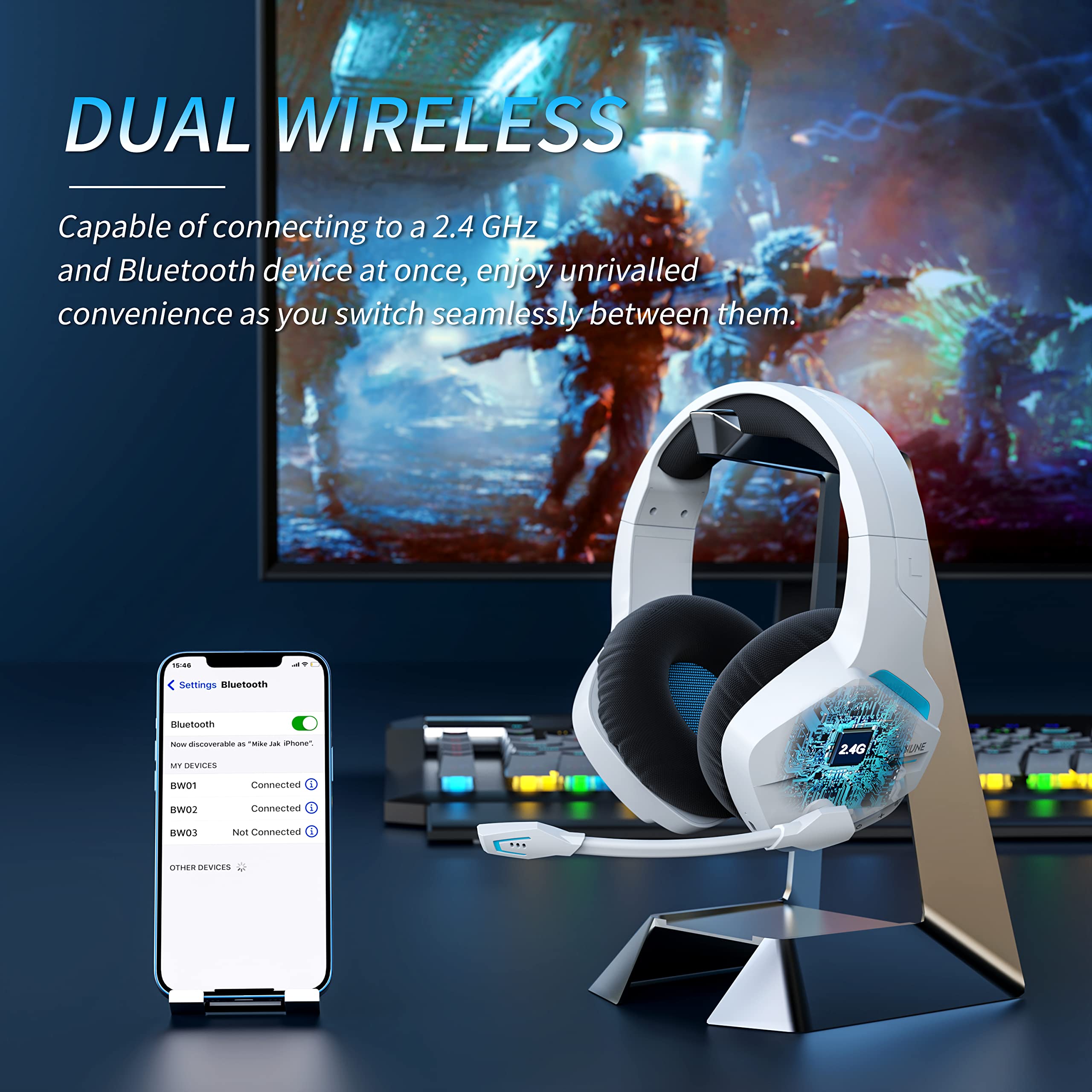 BINNUNE BW01 Gaming Headset wi - đánh giá và giá Venom Gaming Accessories