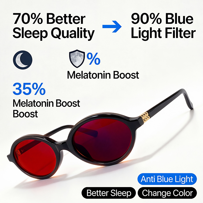 Anti Blue Light Blocking Oval  - đánh giá và giá Gaming Glasses Tinted