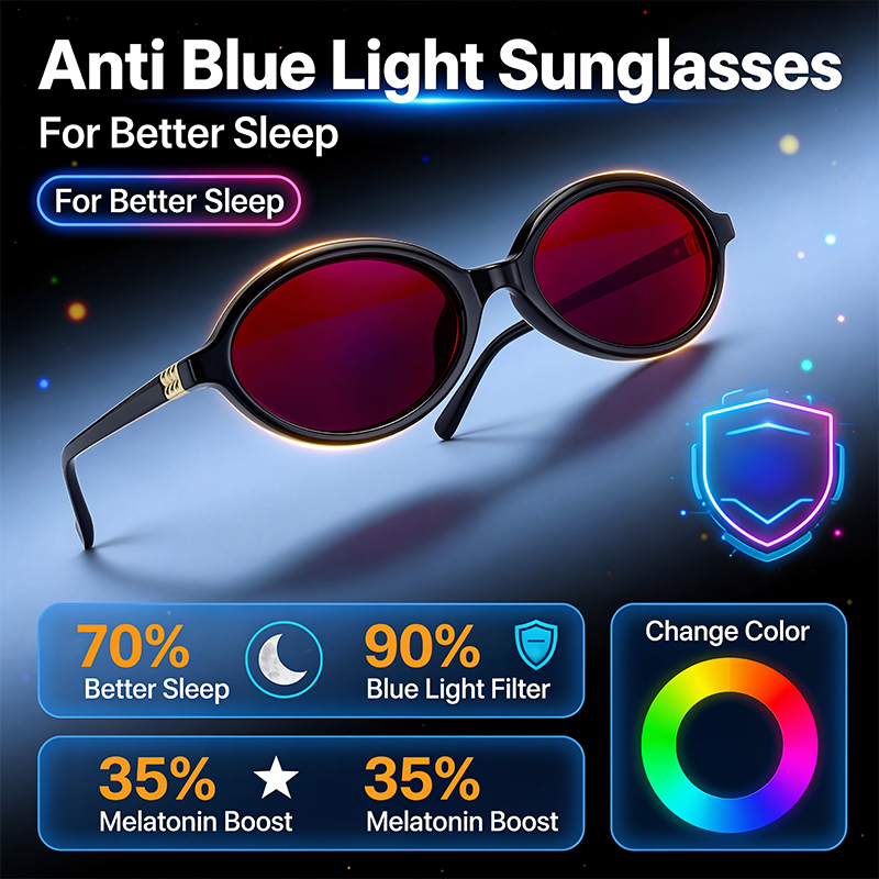 Anti Blue Light Blocking Oval  - đánh giá và giá Gaming Glasses Tinted