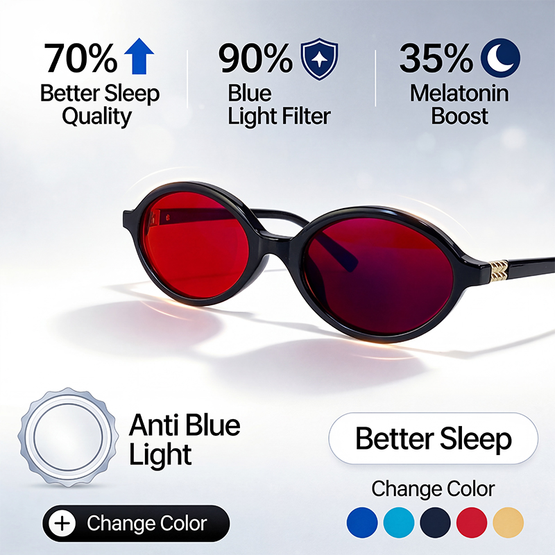 Anti Blue Light Blocking Oval  - đánh giá và giá Gaming Glasses Tinted