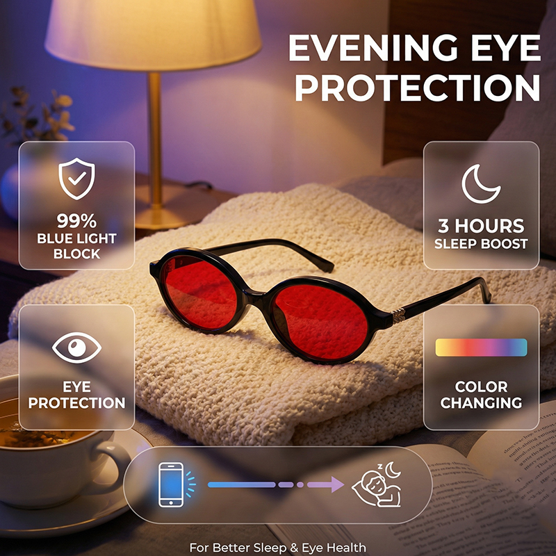 Anti Blue Light Blocking Oval  - đánh giá và giá Gaming Glasses Tinted
