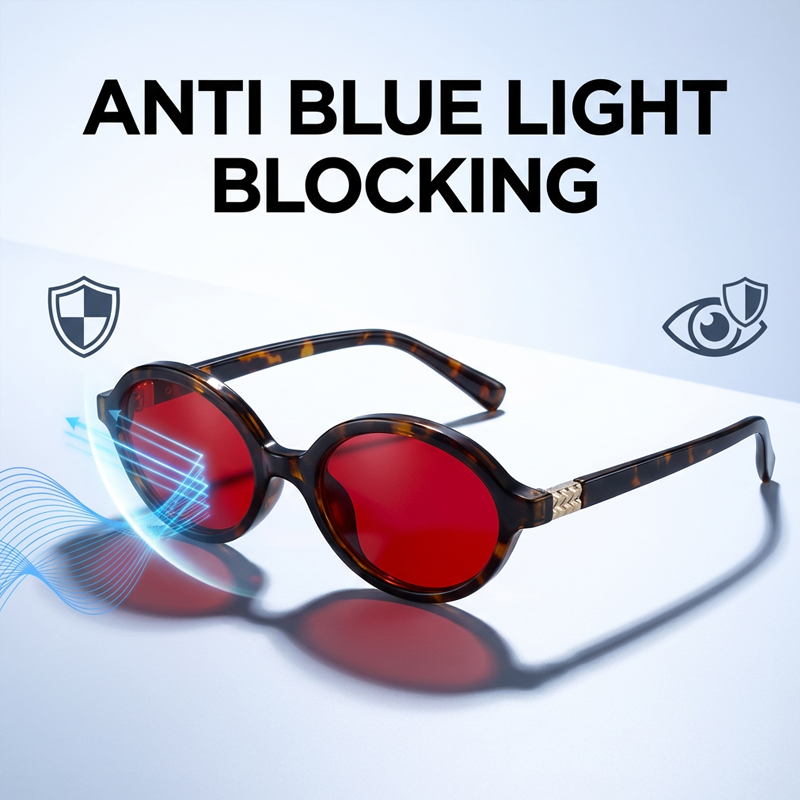 Anti Blue Light Oval Glasses F - đánh giá và giá Gaming Glasses Tinted