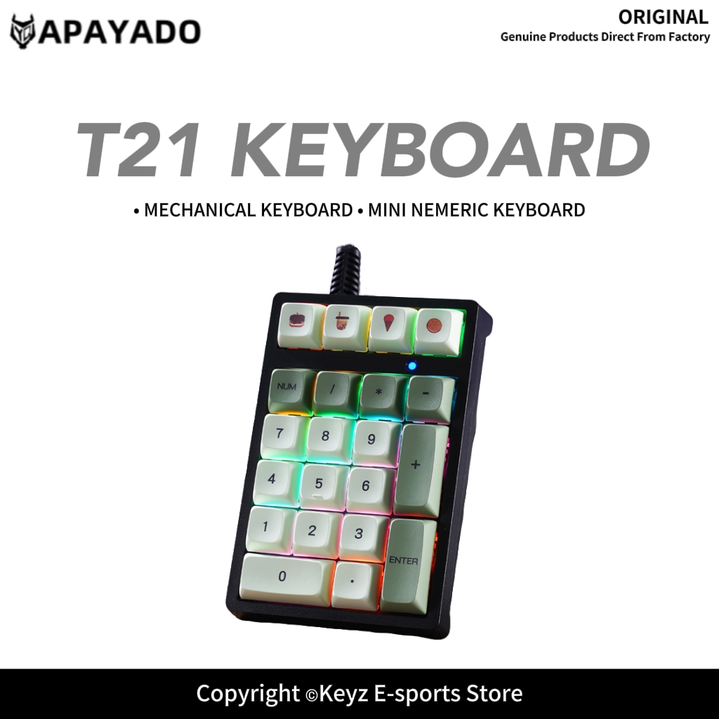 21-Key Mini Wired Keypad RGB B - đánh giá và giá Keyboard Numpad Separate