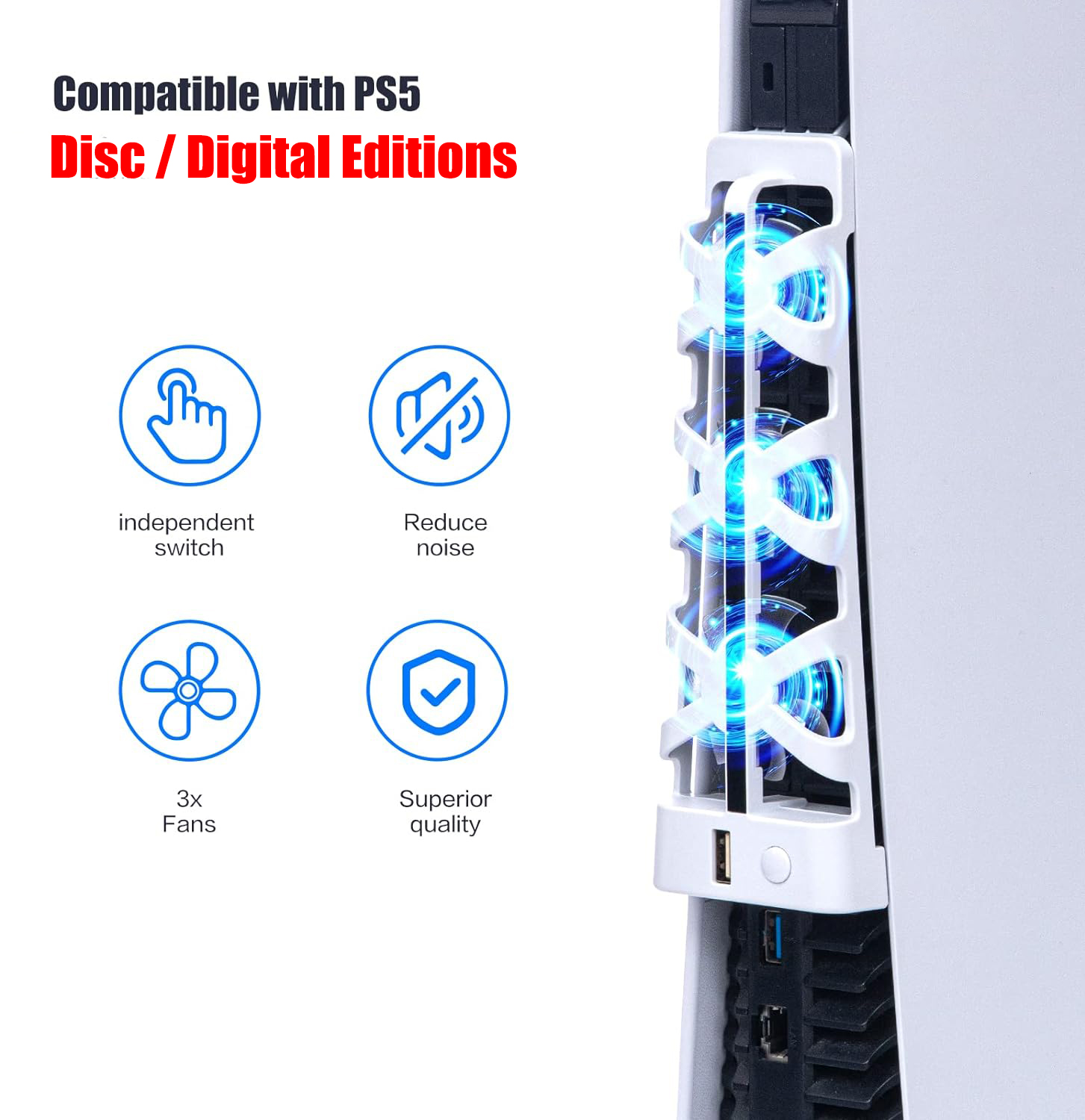 For PS5 Slient Cooling Fan wit - đánh giá và giá Gaming Accessories Playstation