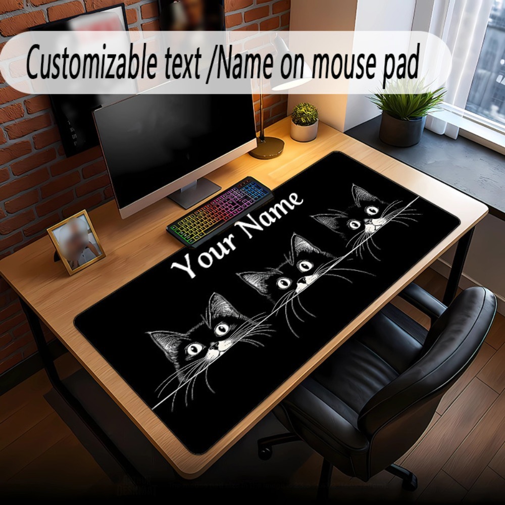 Cute 3 Black Cats Custom Desk  - đánh giá và giá Gaming Accessories Name