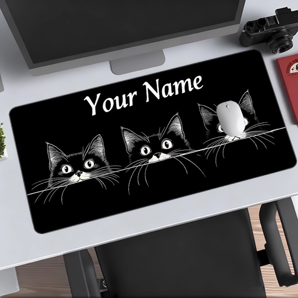 Cute 3 Black Cats Custom Desk  - đánh giá và giá Gaming Accessories Name