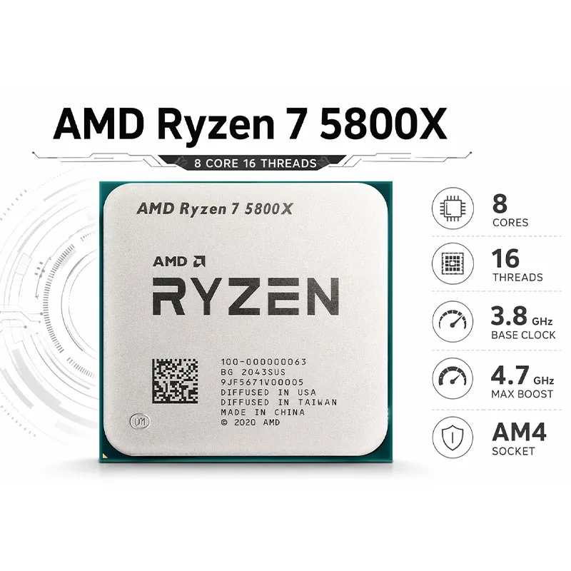 AMD Ryzen 7 5800X Unlocked Ove - đánh giá và giá Amd Cpu Ryzen 7